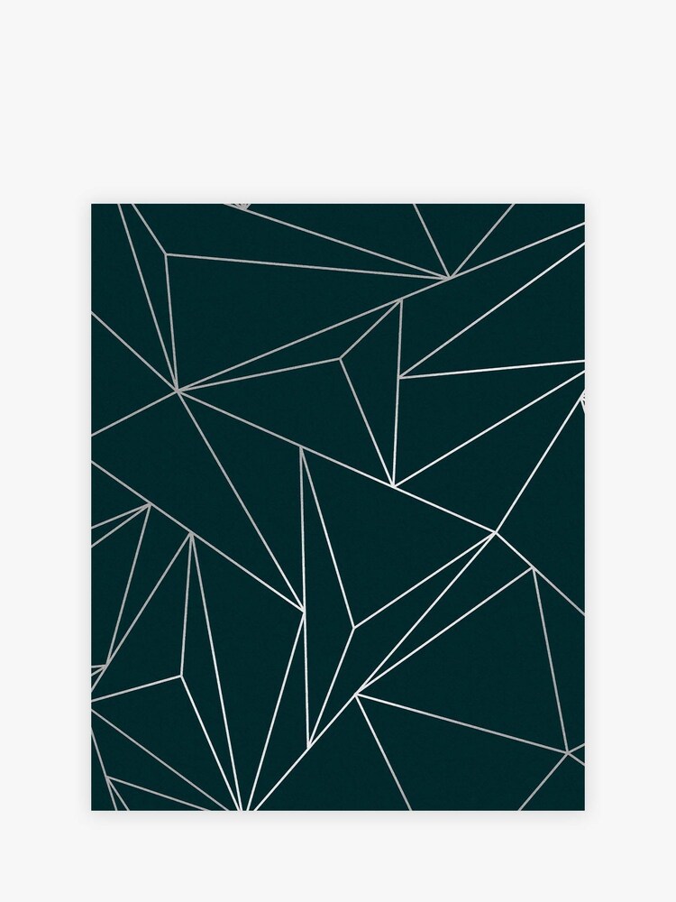 Teal Blue Abstract Geo 10M Wallpaper - Image 2 of 4
