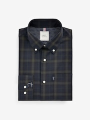 Black/Green Check Easy Iron Button Down Oxford Shirt - Image 4 of 7