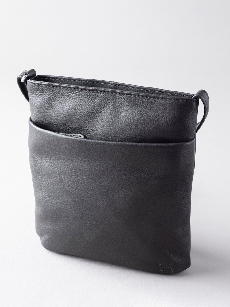 Lakeland Leather Black Lowther Leather Cross-Body Bag - Image 1 of 5