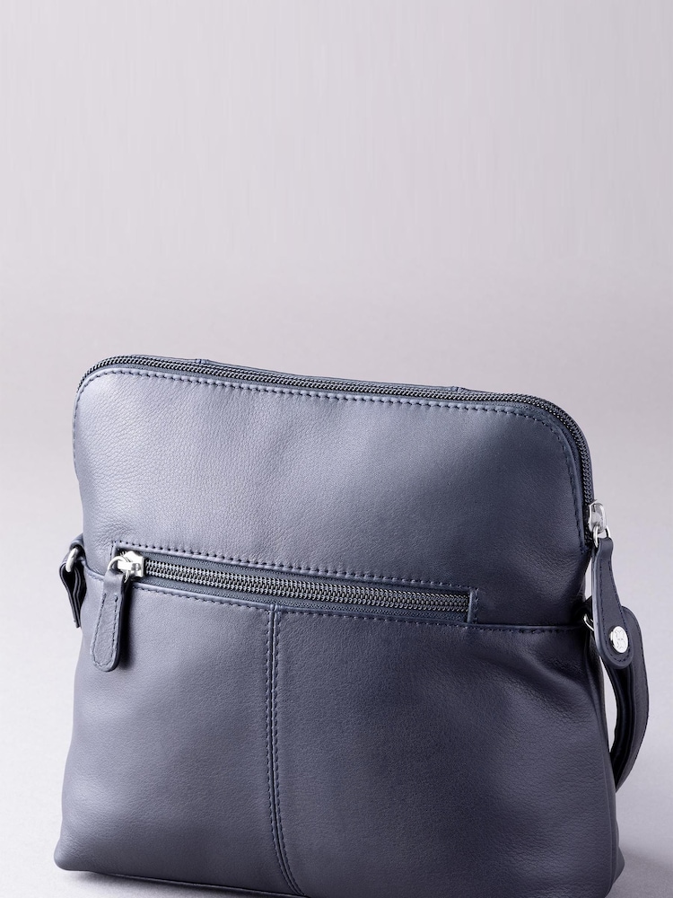 Lakeland Leather Navy Raven Cross-Body Bag - Image 2 of 3