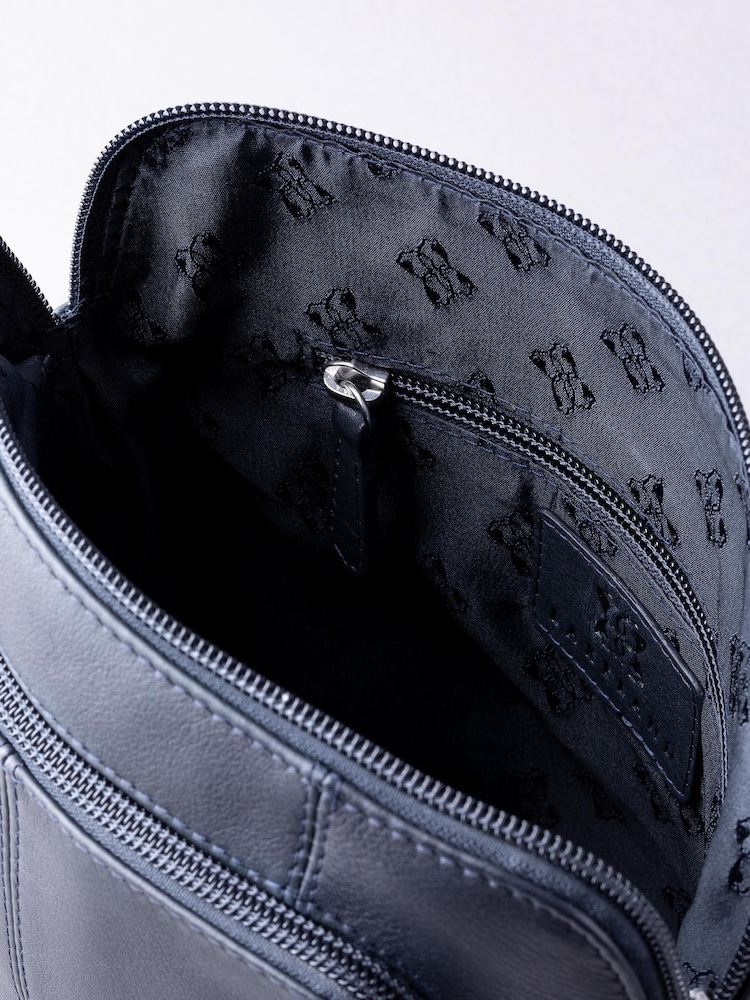 Lakeland Leather Navy Raven Cross-Body Bag - Image 3 of 3
