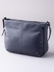 Lakeland Leather Navy Ambleside Cross-Body Bag - Image 2 of 6