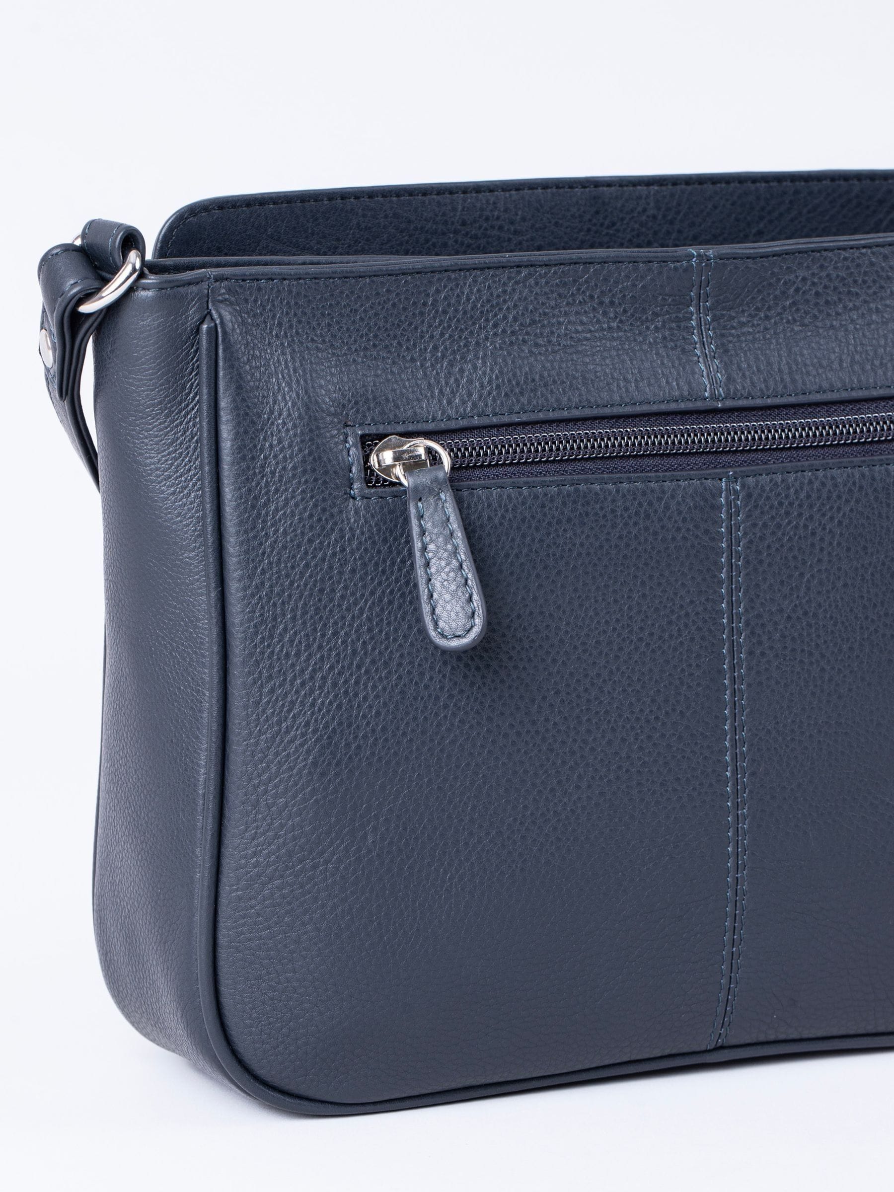 Buy Lakeland Leather Navy Ambleside Cross-Body Bag from the Next