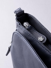 Lakeland Leather Navy Ambleside Cross-Body Bag - Image 6 of 6