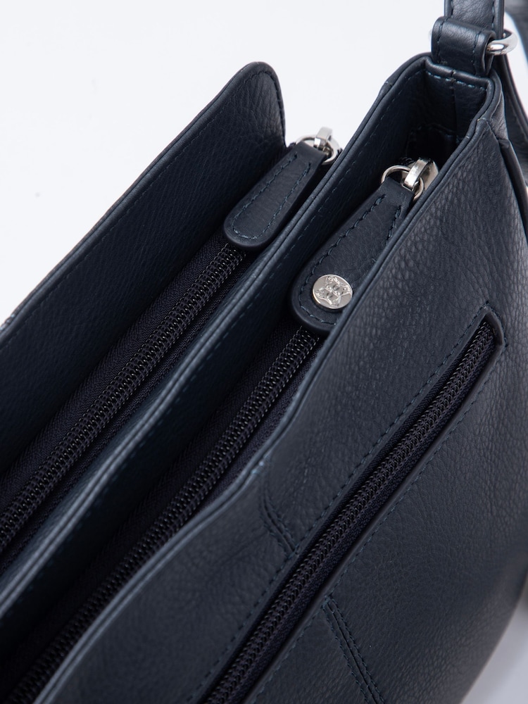 Lakeland Leather Navy Ambleside Cross-Body Bag - Image 7 of 7