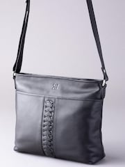 Lakeland Leather Black Farlam Cross-Body Bag - Image 4 of 6