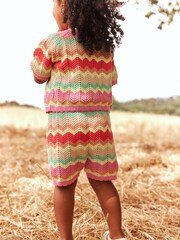 Ecru Marl Knitted Top And Short Set (3mths-7yrs) - Image 2 of 5