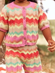 Ecru Marl Knitted Top And Short Set (3mths-7yrs) - Image 3 of 5