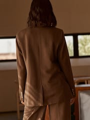 Brown Rochelle Premium Linen Blazer - Image 2 of 5