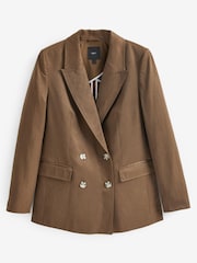 Brown Rochelle Premium Linen Blazer - Image 4 of 5