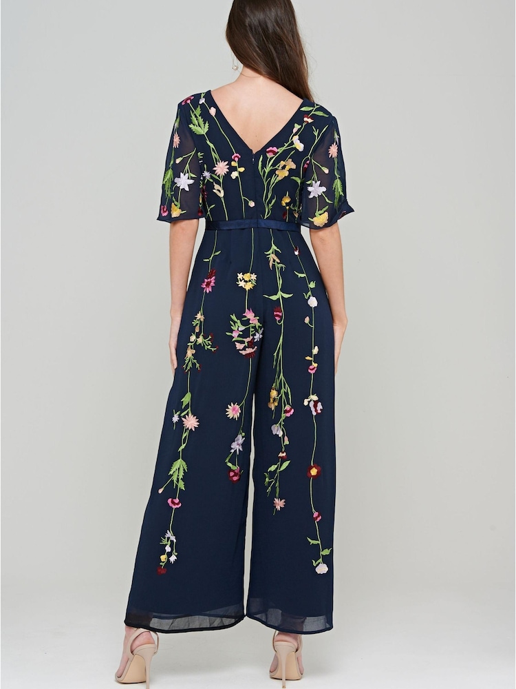 Синий комбинезон с вышивкой Frock And Frill - Image 2 of 8