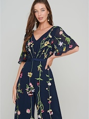 Синий комбинезон с вышивкой Frock And Frill - Image 4 of 8