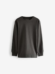 Grey Charcoal Long Sleeve Cosy T-Shirt (3-16yrs) - Image 1 of 3