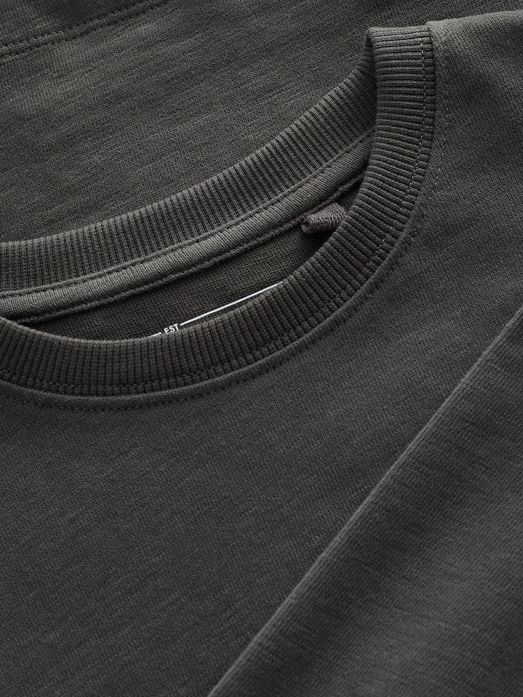 Grey Charcoal Long Sleeve Cosy T-Shirt (3-16yrs) - Image 3 of 3