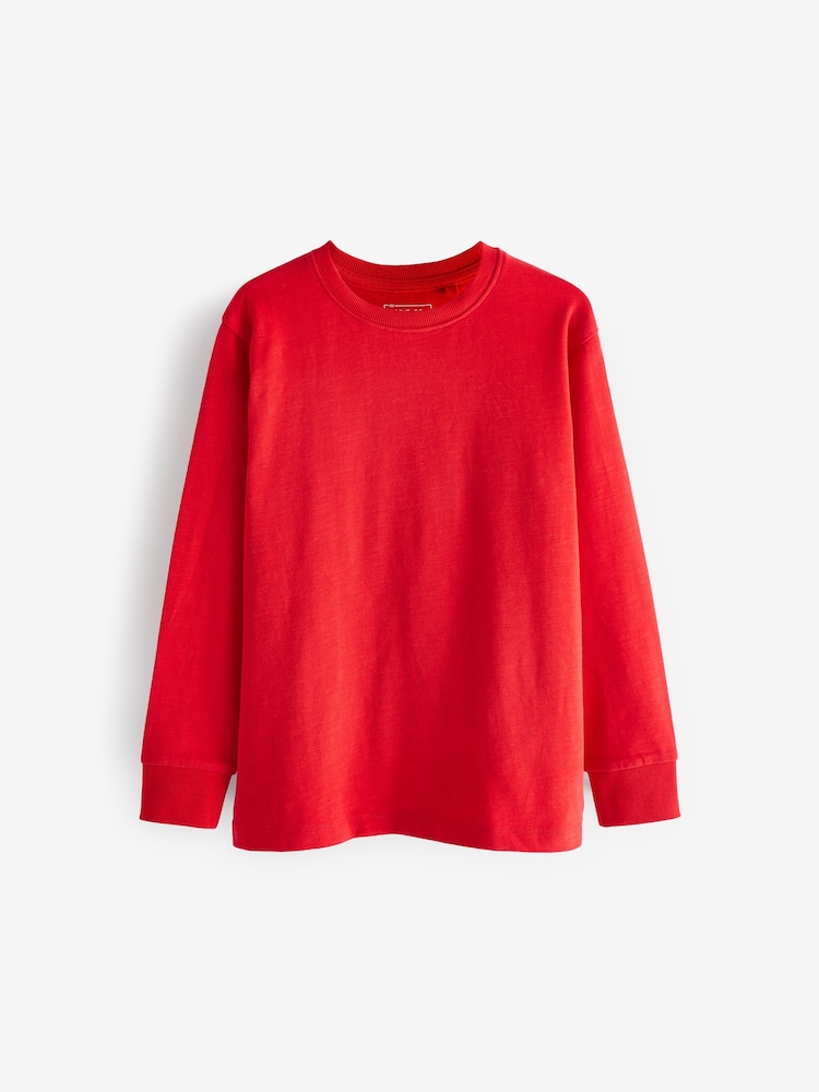 Red Long Sleeve Cosy T-Shirt (3-16yrs) - Image 1 of 3