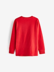Red Long Sleeve Cosy T-Shirt (3-16yrs) - Image 2 of 3