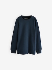 Blue Navy Long Sleeve Cosy T-Shirt (3-16yrs) - Image 1 of 2