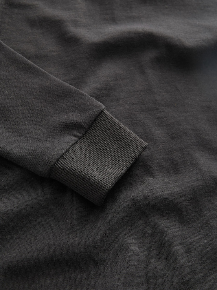 Black Long Sleeve Cosy T-Shirt (3-16yrs) - Image 3 of 3