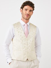 Ivory Cream Floral Waistcoat - Image 1 of 7
