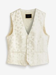 Ivory Cream Floral Waistcoat - Image 4 of 7