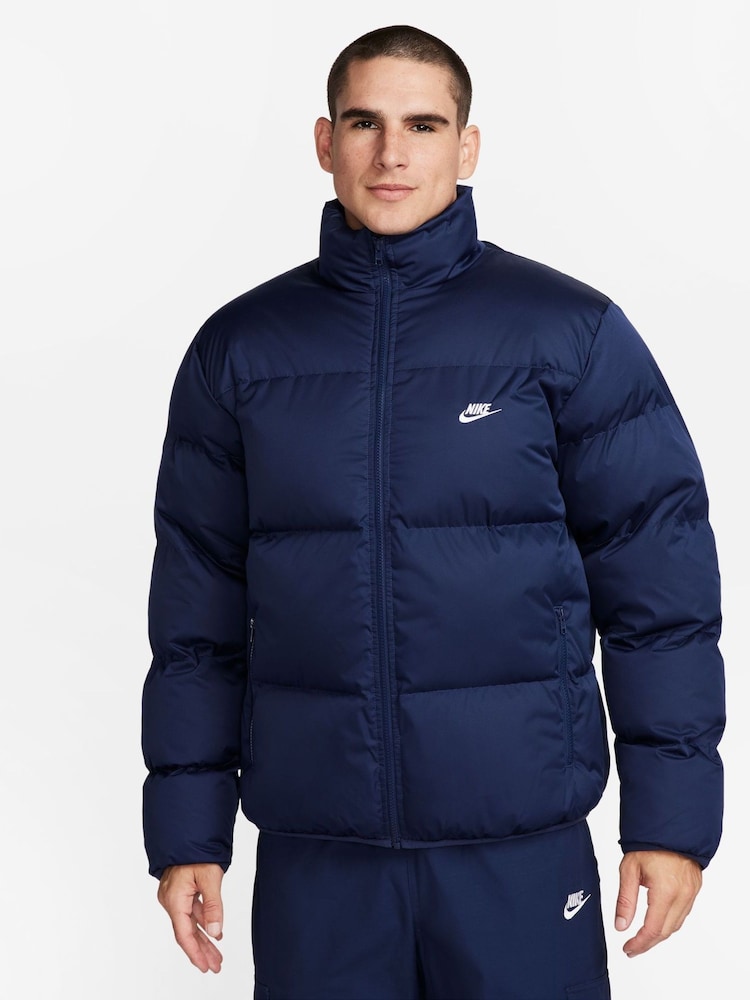 Nike Blue Padded Puffer Jacket - Image 1 of 6