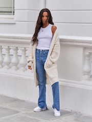 Mid Blue High Rise Flare Jeans - Image 2 of 5