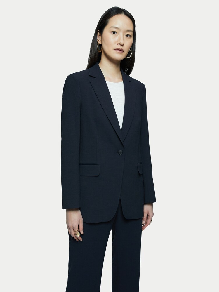 Jigsaw Blue Crosshatch Jacket - Image 1 of 6