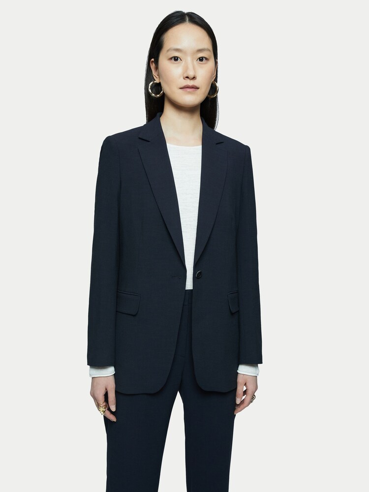 Jigsaw Blue Crosshatch Jacket - Image 2 of 6