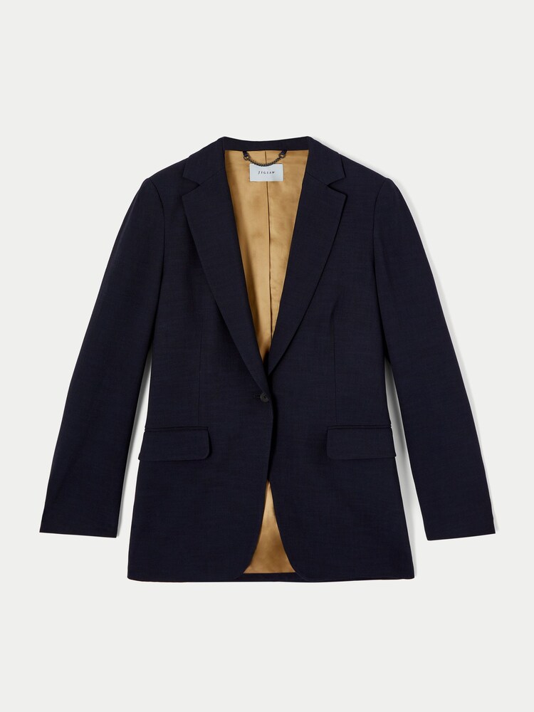 Jigsaw Blue Crosshatch Jacket - Image 6 of 6