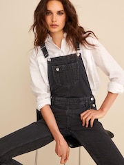 črna - Denim hlače z naramnicami - Slika 4 iz 6