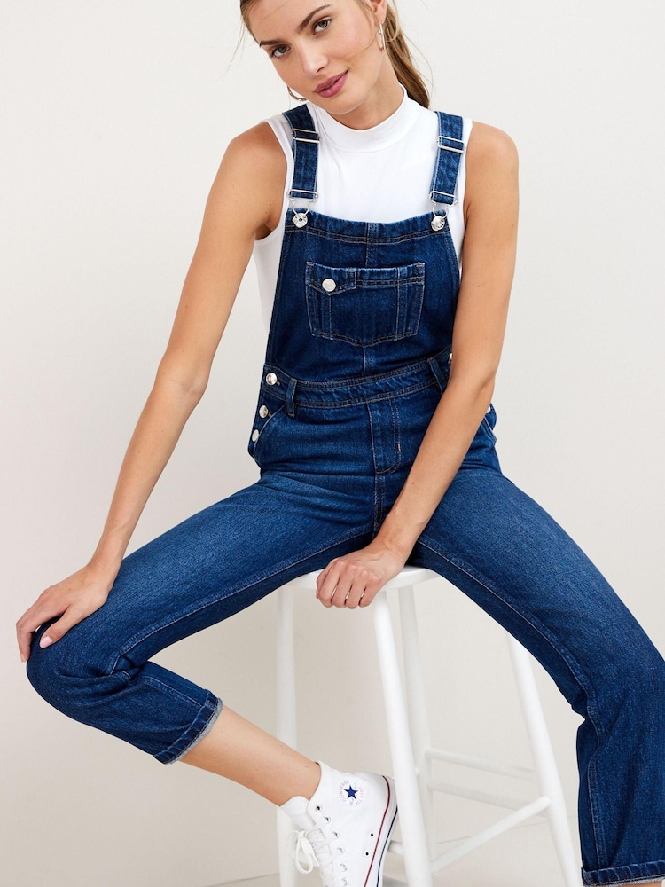 Dark Blue Denim Dungarees - Image 1 of 5