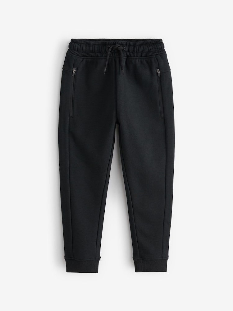 Granatowy/szary/czarny - Slim Fit Zip Joggers 3 Pack (3-16yrs) - Image 4 of 5