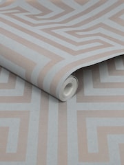 Grey Chic Geometric Fretwork 10M Wallpaper - Image 4 of 4