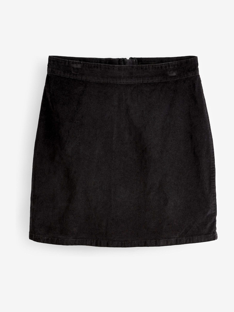 Charcoal Grey Velvet Mini Skirt - Image 5 of 5