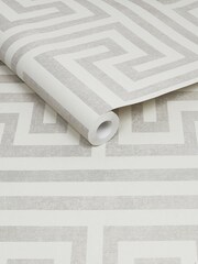 Natural Chic Geometric Fretwork 10M Wallpaper - Image 2 of 4
