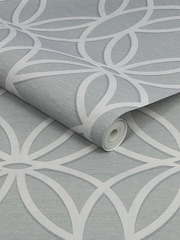 Grey Geometric Luxe 10M Wallpaper - Image 4 of 4