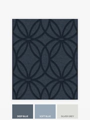 Navy Geometric Luxe 10M Wallpaper - Image 3 of 4