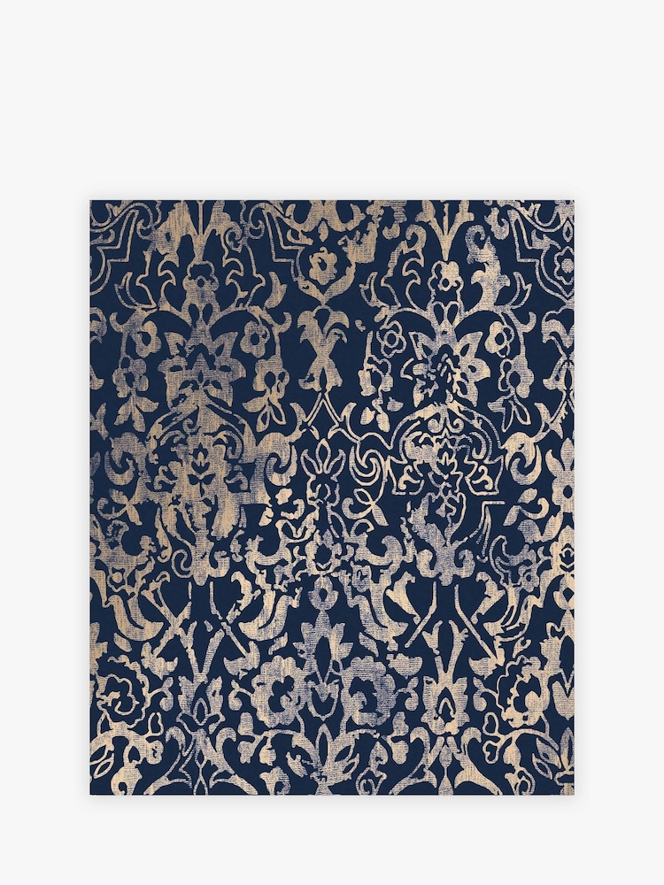 Blue Majestic Damask 10M Wallpaper - Image 2 of 4