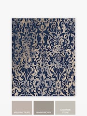 Blue Majestic Damask 10M Wallpaper - Image 3 of 4