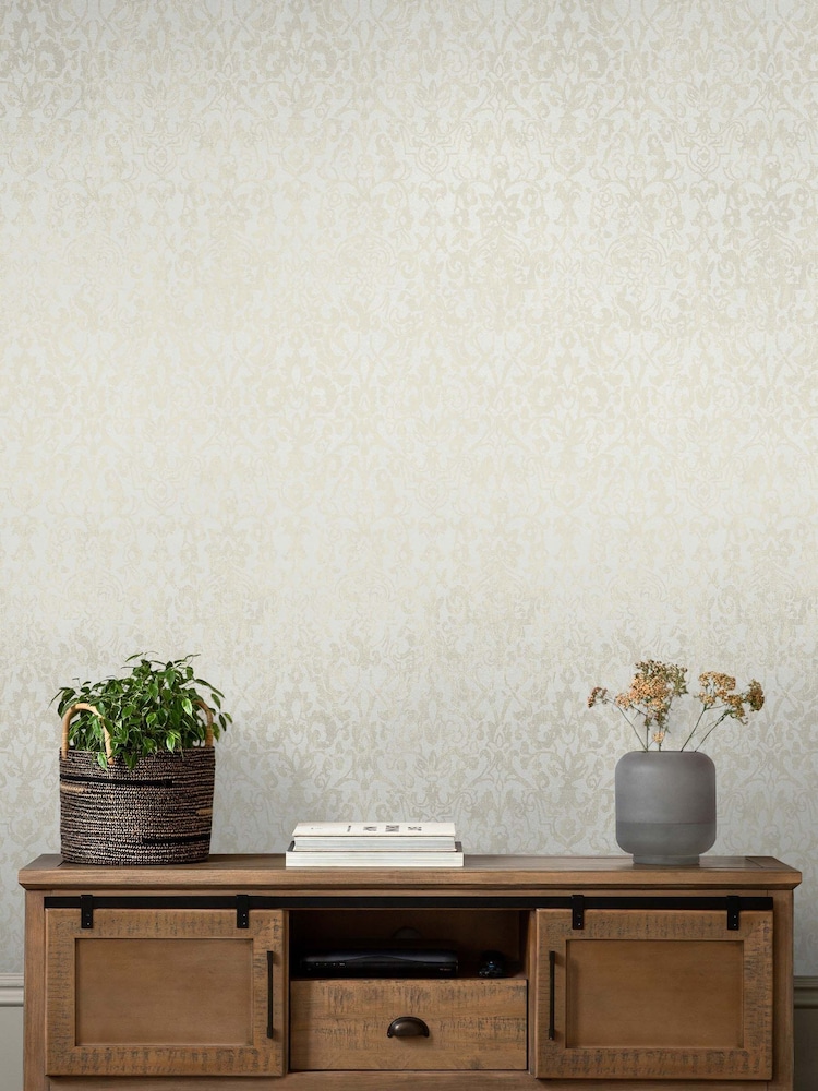 Papel pintado de 10 metros con diseño elegante de damasco - Imagen 1 de 4