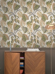 Papel pintado de 10 metros con diseño de hojas de selva - Imagen 1 de 4