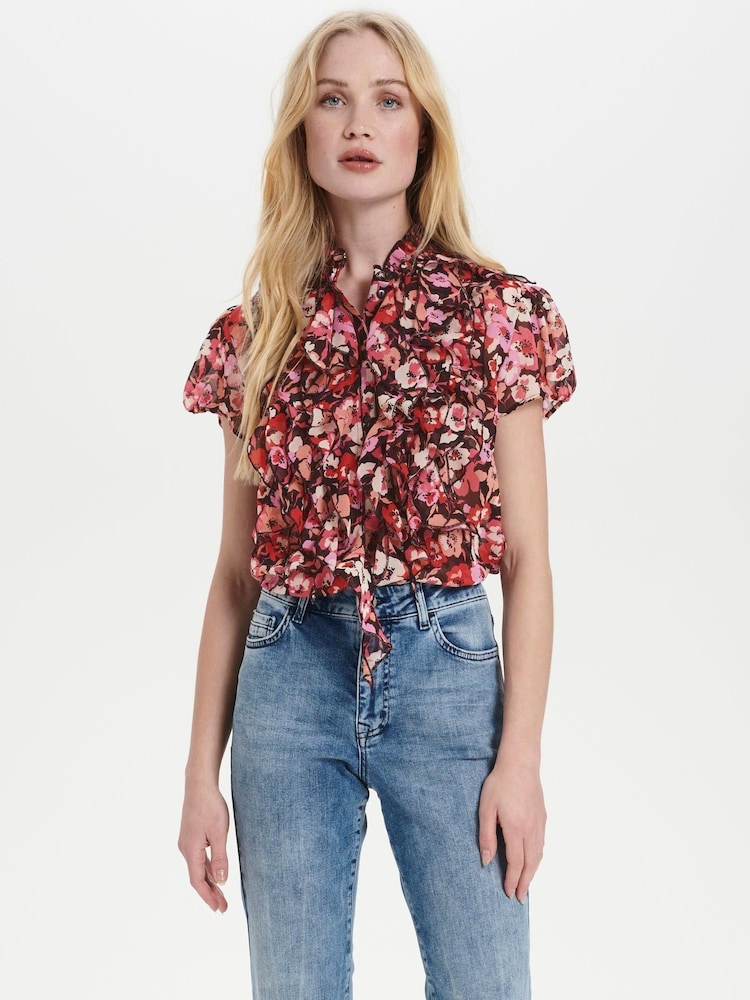 Saint Tropez Red Lilja Short Sleeve Shirt - Image 1 of 1