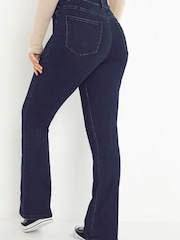 Simply Be Dark Indigo Blue Womens Kim High Waist Bootcut Jeans - Image 3 of 3