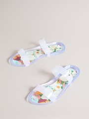 Ted Baker Green Juleeyy Emerald Sunburst Appleseed pattern Two Strap Jelly Flip Flop - Image 2 of 4