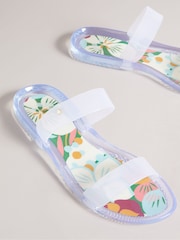 Ted Baker Green Juleeyy Emerald Sunburst Appleseed pattern Two Strap Jelly Flip Flop - Image 4 of 4