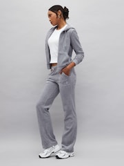 Juicy Couture Womens Zip Through Velour Robertson Zip Up Hoodie - Image 2 of 4