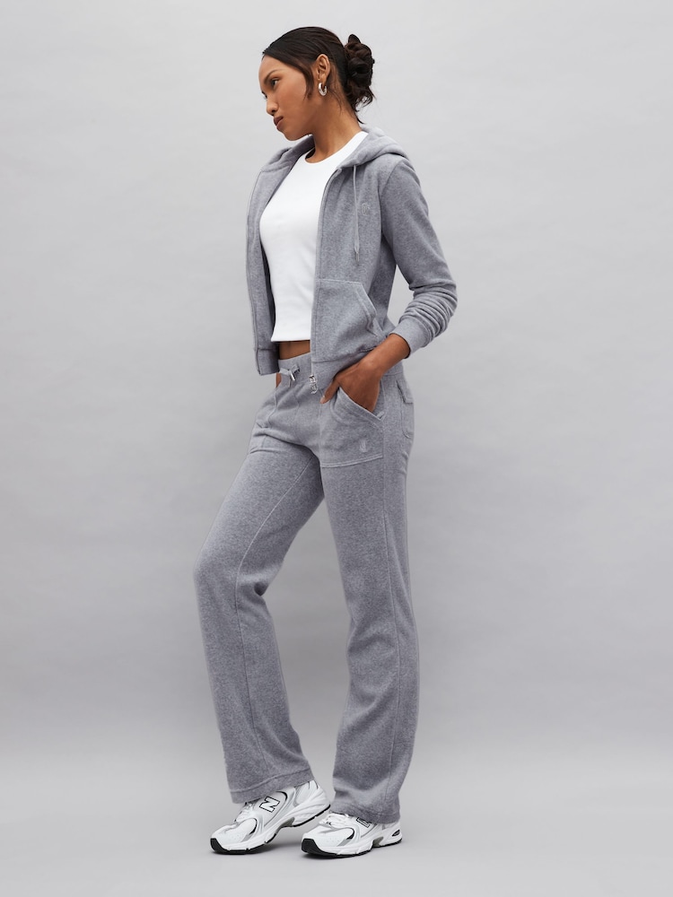 Juicy Couture Womens Zip Through Velour Robertson Zip Up Hoodie - Image 2 of 4