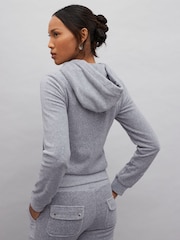 Juicy Couture Womens Zip Through Velour Robertson Zip Up Hoodie - Image 3 of 4