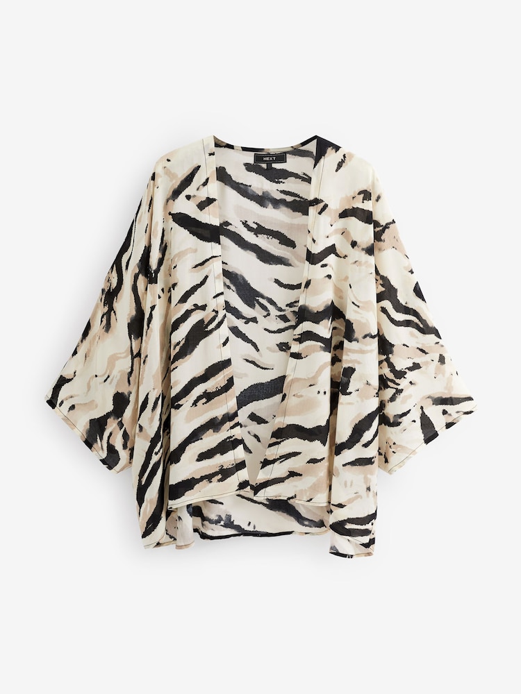 Zebra Short Kimono Cover-Up - Image 2 of 2