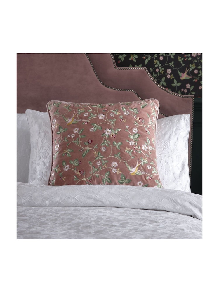 Wedgwood Pink Wild Strawberry Cushion - Image 1 of 4